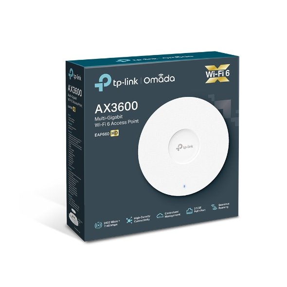 TP-LINK "AX3600 Ceiling Mount Dual-Band Wi-Fi 6 Access Point PORT:1×2.5Gbps RJ45 PortSPEED:1148Mbps at  2.4 GHz + 2402 