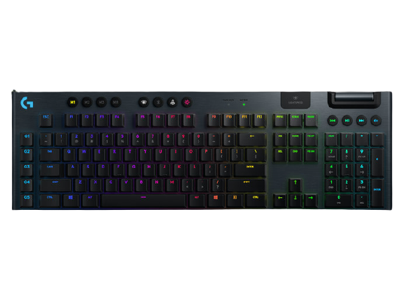 Logitech® G915 LIGHTSPEED Wireless RGB Mechanical Gaming Keyboard – GL Linear - CARBON - US INT&quot;L - INTNL 