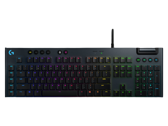 Logitech® G815 LIGHTSYNC RGB Mechanical Gaming Keyboard – GL Linear - CARBON - US INT&quot;L - INTNL 