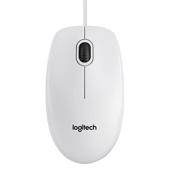 Logitech® B100 Optical USB Mouse - WHITE 