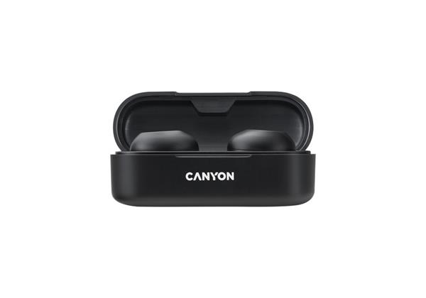 Canyon TWS-1, True Wireless Bluetooth slúchadlá do uší, nabíjacia stanica v kazete, čierne 