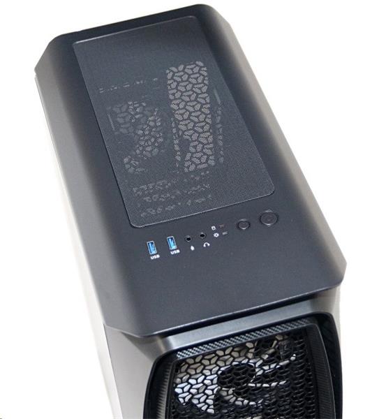 Aerocool MLG Aero One Frost BG, skrinka ATX, 4x RGB LED ventilátor, čierna 
