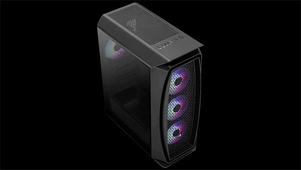 Aerocool MLG Aero One Frost BG, skrinka ATX, 4x RGB LED ventilátor, čierna 