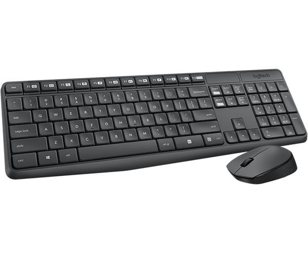 Logitech® MK235 Wireless Keyboard and Mouse - GREY - US INT&quot;L - INTNL 