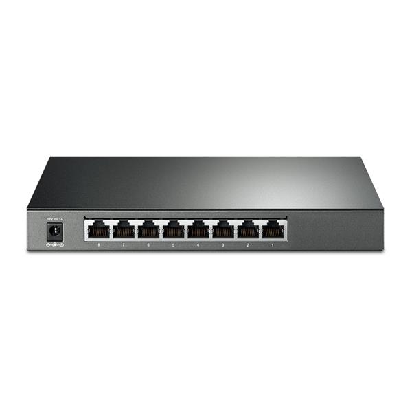 TP-LINK "JetStream™ 8-Port Gigabit Smart SwitchPORT: 8× Gigabit RJ45 Ports including 1 PoE IN PortSPEC: Desktop Steel  