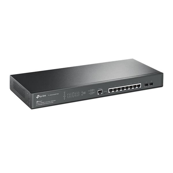 TP-LINK "JetStream™ 8-Port 2.5GBase-T and 2-Port 10GE SFP+ L2+ Managed Switch with 8-Port PoE+PORT: 8× 2.5G PoE+ Ports, 