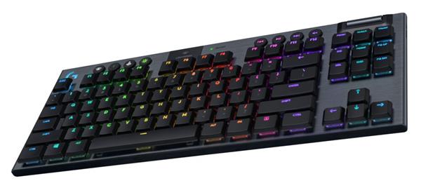 Logitech® G915 TKL Tenkeyless LIGHTSPEED Wireless RGB Mechanical Gaming Keyboard - Clicky - CARBON - UK - INT 