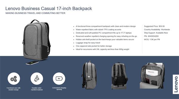 Lenovo Business Casual 17-inch Backpack - batoh 