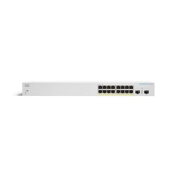 CBS220 Smart 16-port GE, PoE, 2x1G SFP 