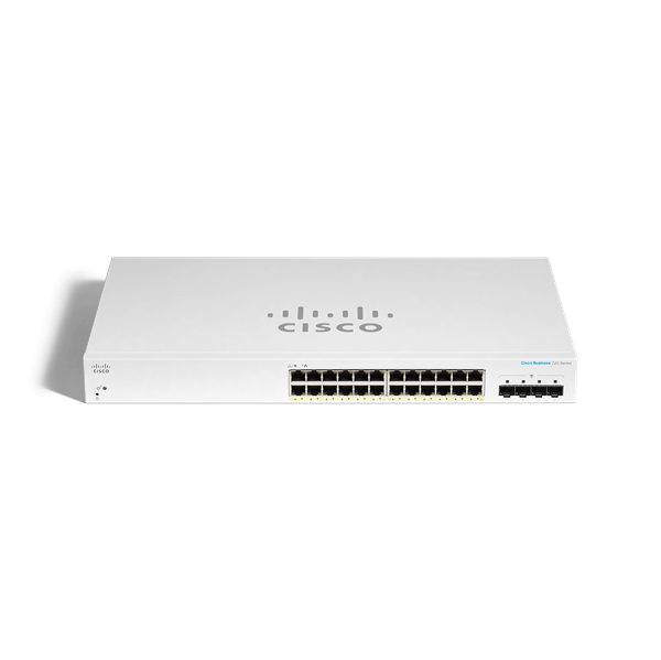 Cisco switch CBS220-24FP-4X (24xGbE, 4xSFP+, 24xPoE+, 382W) 