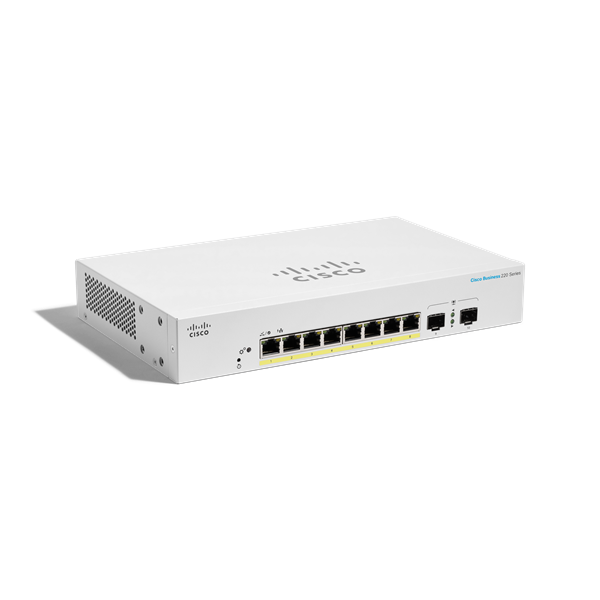 CBS220 Smart 8-port GE, PoE, Ext PS, 2x1G SFP 