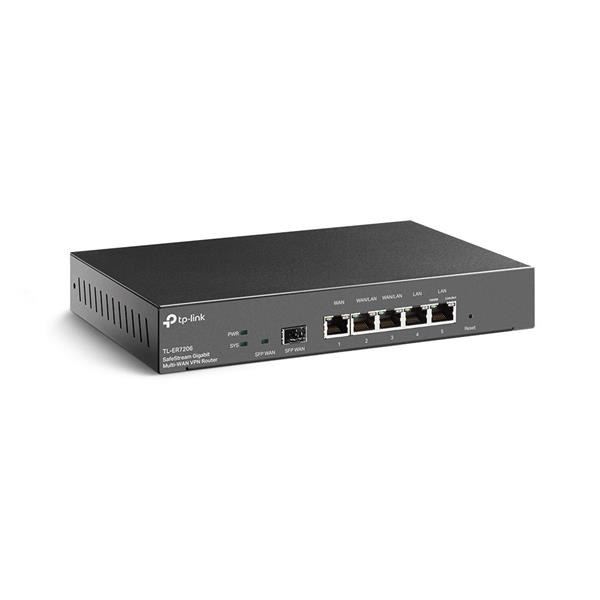 TP-LINK "SafeStream™ Gigabit Multi-WAN VPN Router PORT: 1× Gigabit SFP WAN Port, 1× Gigabit RJ45 WAN Port, 2× Gigabit W 