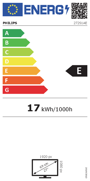 Philips 272S1AE/00 27" IPS LED 1920x1080 50 000 000:1 4ms 250cd DP HDMI DVI pivot repro cierny 