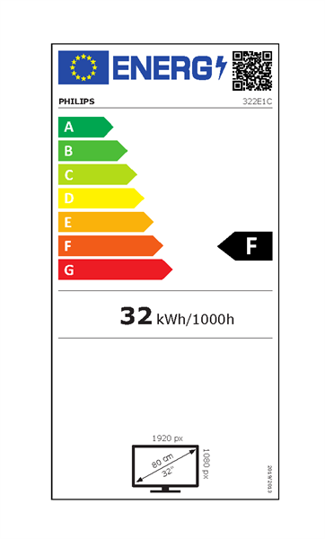 Philips 322E1C/00 31,5" VA LED 1920x1080 20M:1 4ms 250cd DP HDMI 