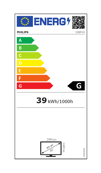 Philips 326P1H/00 32" IPS LED 2560x1440 50M:1 4ms 350cd HDMI DP USB-C(90W) Pivot repro cierny 