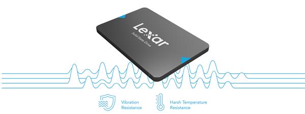 Lexar® 240GB NQ100 2.5” SATA (6Gb/s) up to 550MB/s Read and 445 MB/s write 