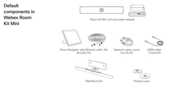 Room Kit Mini with microphone array, speakers and Navigator 