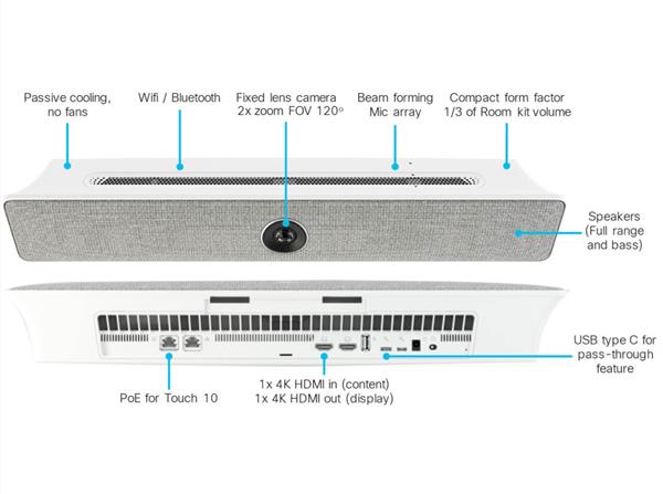 Room Kit Mini with microphone array, speakers and Navigator 