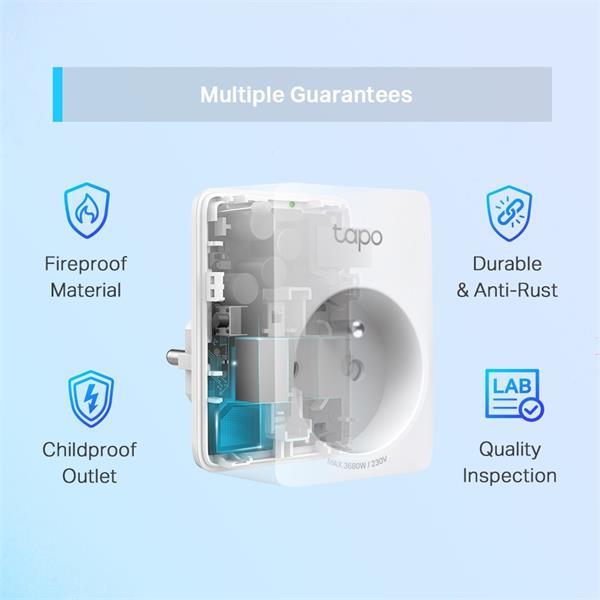TP-LINK "Mini Smart Wi-Fi Socket, Energy MonitoringSPEC: 100-240 V, Max Load 16 A, 50/60 Hz, 2.4 GHz Wi-Fi networkingF 