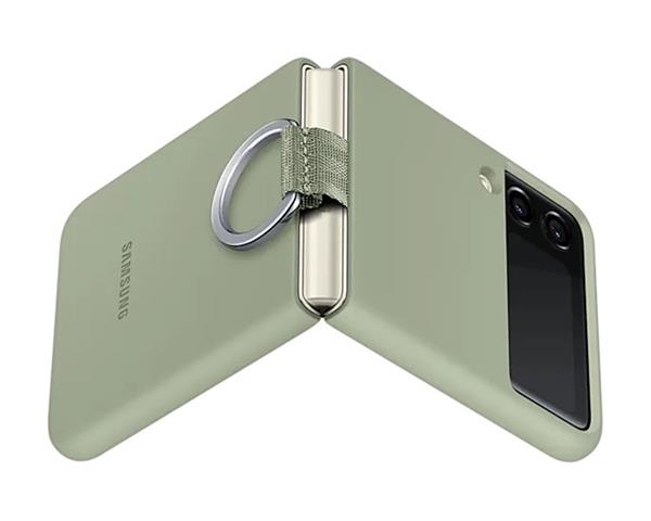Samsung Silikonový kryt s držiakom Z Flip3 zelený 