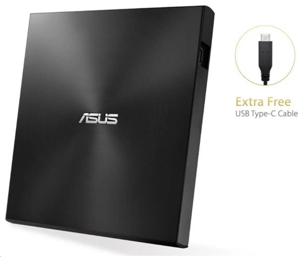 ASUS ZenDrive External Slim DVD-RW SDRW-08U9M-U M-DISC USB-A/C Retail, čierna