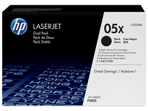 HP LaserJet High-Capacity Black Print Cartridge (6,500 pages) 2xCE505X