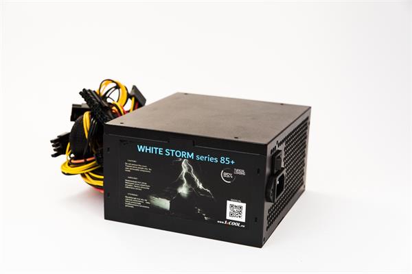 Zdroj 350W 1stCOOL WHITE STORM 350, účinnosť 85+, 12cm ventilátor, bulk