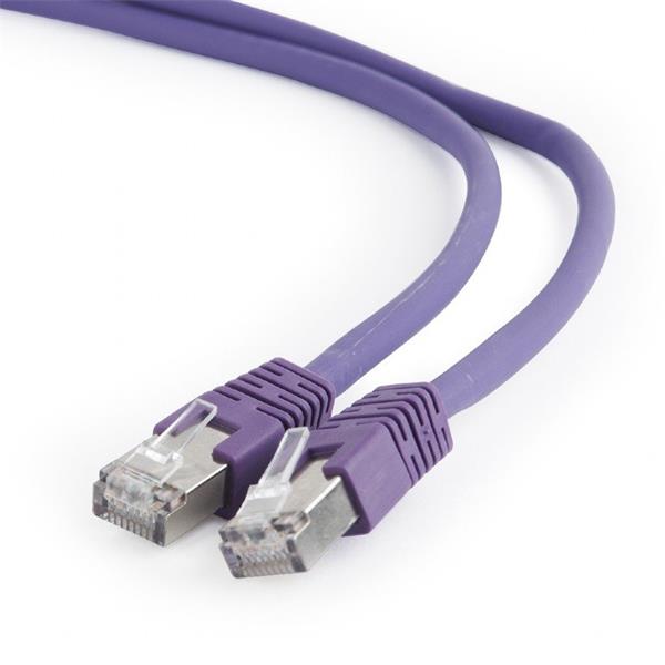Gembird patch kábel S/FTP Cat. 6A LSZH, 2 m, fialový