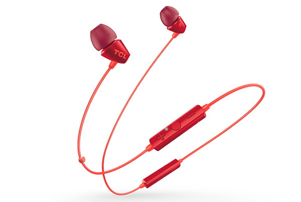 TCL SOCL100BT Bezdrôtové slúchadlá do uší s mikrofonom, prehrávanie audia 6 hodín, farba sunset orange