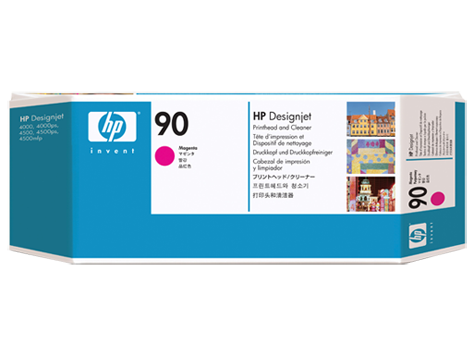 HP No. 90 magenta Printhead and Printhead Cleaner