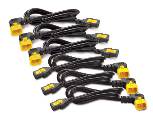 Power Cord Kit (6 pack), Locking, C13 to C14 (90 Degree), 1.2m 