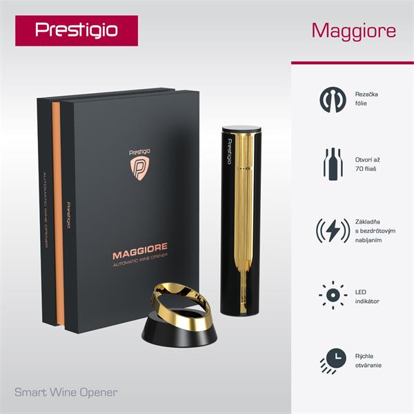 Prestigio Maggiore, automatický otvárač vína, Premium dizajn