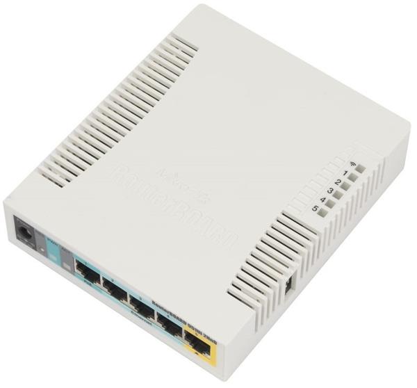 MIKROTIK RouterBOARD 951Ui-2HnD + L4 (600MHz, 128MB RAM, 5xLAN switch, 1x 2,4GHz, plastic case, zdroj)