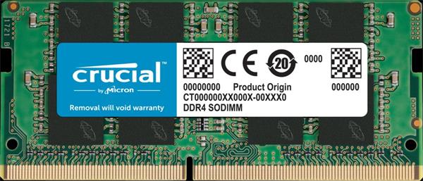 Crucial 8GB DDR4 3200MHz SODIMM CL22 (8Gbit/16Gbit) 260pin