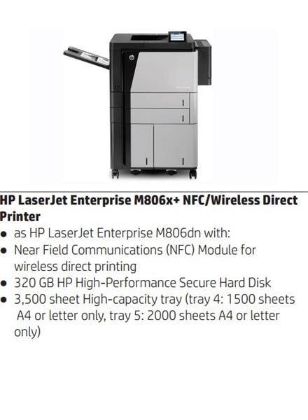 HP LaserJet Enterprise 800 M806x+ A3