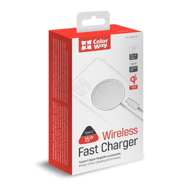 ColorWay MagSafe nabíjačka Qi Fast Charger 15W pre iPhone