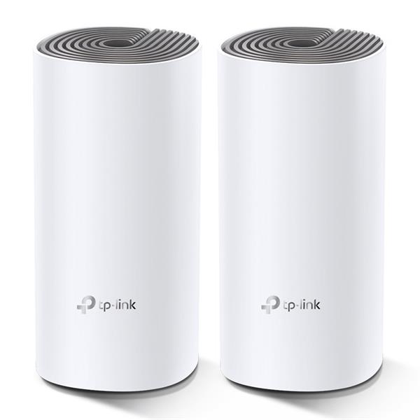 TP-LINK Deco E4(2-Pack) AC1200 Whole-Home Mesh Wi-Fi System, Qualcomm CPU, 867Mbps at 5GHz+300Mbps at 2.4GHz, 2 10/100Mb