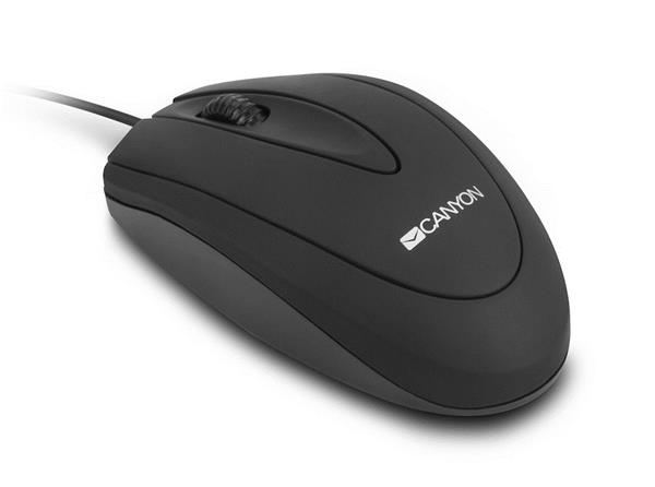 Canyon CNE-CMS1, optická myš, USB, 800 dpi, 3 tlač, čierna