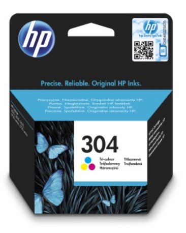 HP 304, Tri-color, 100str.Cartridge - Blister