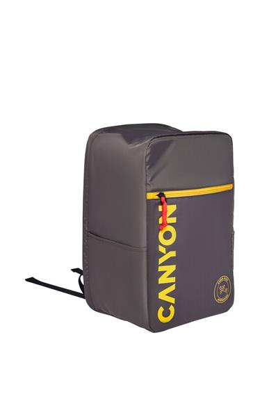 Canyon CNS-CSZ02GY01, batoh na notebook - palubovka, do veľkosti 15,6",  mechanizmus proti zlodejom, 20l, šedo-žltý