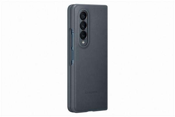 Samsung Kožený zadný kryt pre Fold4, šedý