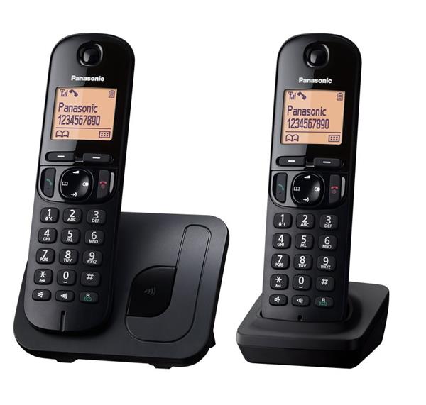Panasonic KX-TGC212FXB telefon bezsnurovy DECT / cierny 2x