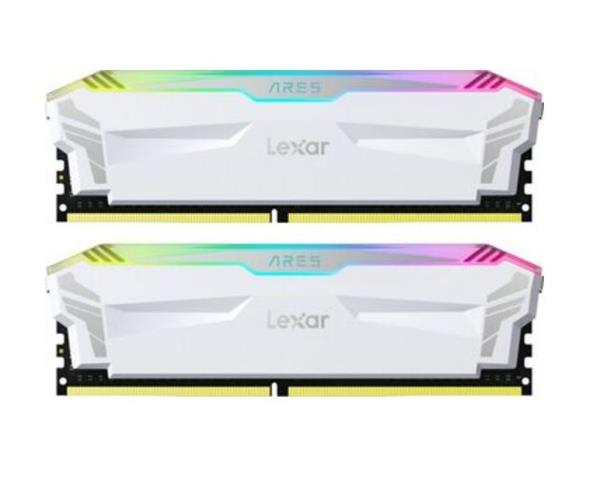 DDR 4....        16GB . 3200Mhz. CL40 Lexar® Ares s chladičom, RGB, biela (2x8GB)