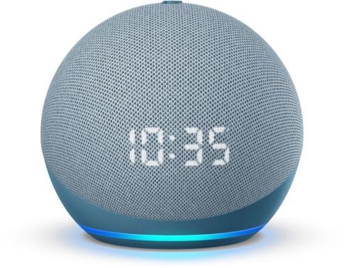 Amazon Echo Dot 4, Twilight Blue s hodinami