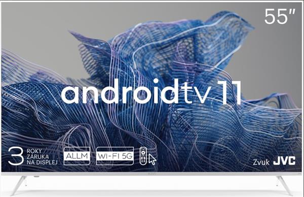 KIVI TV 55U750NW, 55" (140 cm), 4K UHD LED TV, Google Android TV 11, HDR10, DVB-T2, DVB-C, WI-FI, Google Voice Search