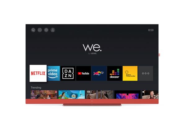 WE. SEE By Loewe TV 55', SteamingTV, 4K Ult, LED HDR, Integrated soundbar, Coral Red