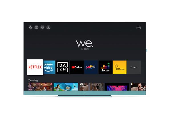 WE. SEE By Loewe TV 55', SteamingTV, 4K Ult, LED HDR, Integrated soundbar, Aqua Blue