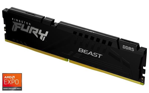 Kingston FURY Beast EXPO/ DDR5/ 32GB/ 5200MHz/ CL36/ 1x32GB/ Black