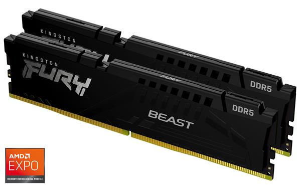 DDR 5....        64GB . 6000MHz. CL36 FURY Beast Black Kingston AMD EXPO (2x32GB)