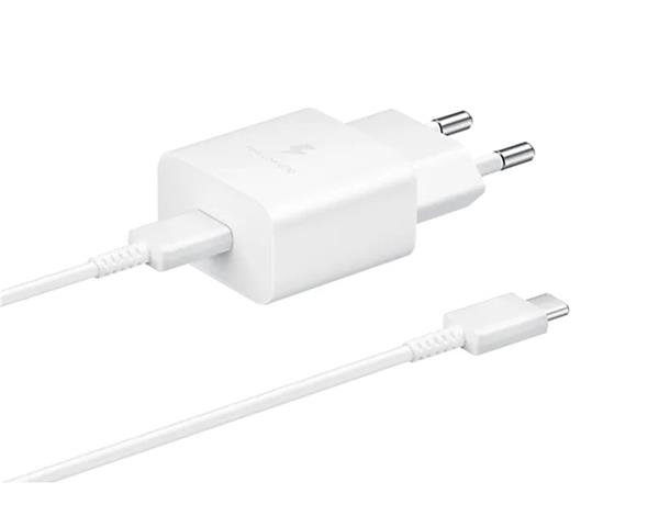 Samsung cestovná nabíjačka USB-C (15W), biela